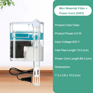 Fish Tank Filter small circulation Pump 3 in 1 Water Purification WaterfallOxygenation Silent Household wallMounted