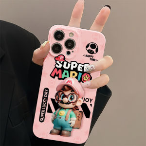 สำหรับเคส Vivo V30 Y36 Y27 5G V29 V27 5G V27E V23 5G V20PRO V21 5G V23E 5G T1 5G V23PRO V25PRO Y27 5G Y02 การ์ตูนใหม่ Mario กันกระแทกและกันตก