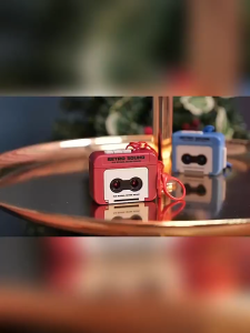 Gantungan Kunci Rekaman Suara Retro/ Mini Voice Recorder Keychain / tape recorder Mini HPTS