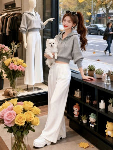 XUECAIQI | Slimming Pullover Half Zip Drawstring Knitwear Sweater Women Autumn Winter