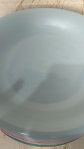 isi 12 pcs Piring makan plastik hajatan Tebal ukuran 22cm galaxy warna pekat termurah berkualitas anti pecah Biru Hijau Merah Kitchenware