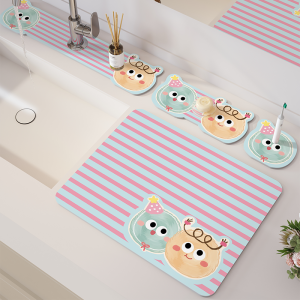 Cute Multifunctional Water Absorption Bathroom Pad
