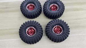 RED SPIDER 4 Cái 1.3 "Lốp Và Bánh Xe Beadlock Bằng Kim Loại Dành Cho 1/18 Traxxas TRX4M 1/24 Trục SCX24 RC Crawler Nâng Cấp Các Bộ Phận