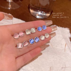 Swag Korean Retro Imitation Opal Stud Earrings: New 2025 Trendy Ear Piercing & Exquisite Girl Gifts