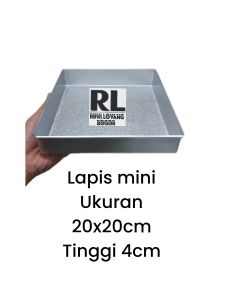 LOYANG LAPIS MINI/CETAKAN KUE UKURAN 20X20 TINGGI 4 CM BAHAN GALVANIS/GALVALUM TERMURAH DAN BERKUALITAS TINGGI