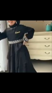 R.H- Mikayla kids gamis anak usia 5-13 tahun free hijab bahan babydoll