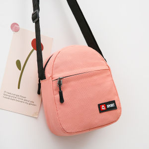 Fashionable Korean-Style Canvas Bag Simple Workwear Trendy Crossbody Bag for Women Casual Nylon Cloth Zipper Closure