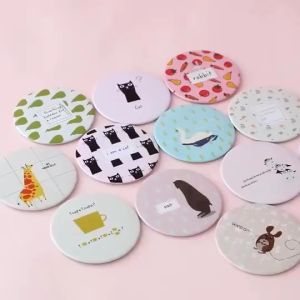Cermin Bulat Kecil Karakter Kaca Make Up Mini Kaca Travelling Motif Lucu TL002