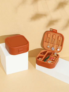 Portable Travel Jewelry Box Small Handmade Accessories Earrings Studs Rings Necklace Box Organizer Storage Case View Elegant