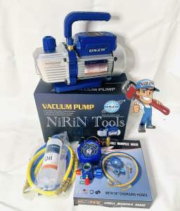 DSZH แว๊คคั่มปั๊ม ปั๊มสูญญากาศ รุ่น 115N + มาพร้อม KONY เกจ์วัดน้ำยาแอร์ เกจเดี่ยว พร้อมสาย 36 นิ้ว รุ่น KN-AC006