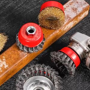 3 Wire Wheel Brush Twisted Knotted Cup Brush For GrindersRust RemovalHeavy Cleaning Rust 3 (M10 X 1.25) 4 (M14x2)
