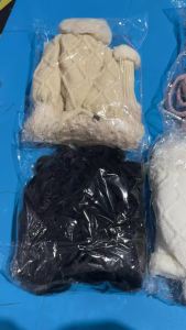 Women Winter Velvet Knitted Woolen Balaclava Hat Ear Protection fluffy Hat Mask Neck Integrated Warmth Cover Hat lady hooded cap