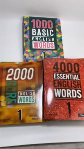 4 Books 1000/2000 Core English Words Primary School Common English Vocabulary Dictionary Book For Kids 5-12 Years Old