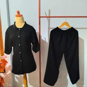 BEST SELLER ONE SET WANITA DEWASA KEKINIAN //ONE SET  CRINCLE  AIRFLOW SET WANITA FUL KANCING/STELAN WANITA TERBARU/TERMURAH ONE SET