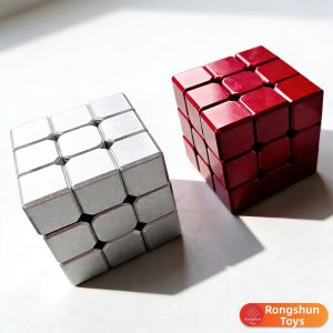Zcube | Customizable Radiant Surface Red and Silver Creative Rubiks Cube