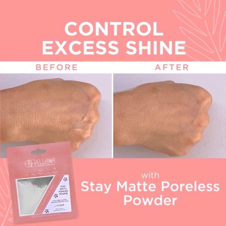 ELLANA Stay Matte Poreless Oil Control Powder Prime & Set For Poreless Makeup with Kaolin Clay