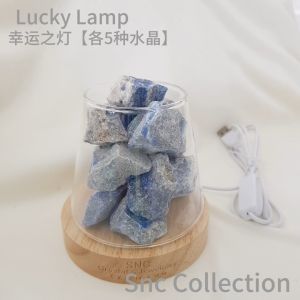【SNC】<幸运之灯【各5种水晶】> 风水摆件品 办公司书桌家里房间财运人缘<Lucky Lamp【5 types of crystals each】>