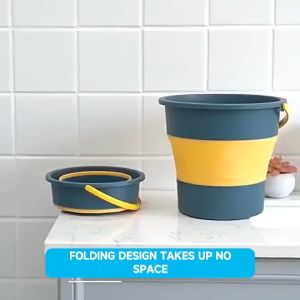 Portable folding bucket 10L / 16.8L bucket household portable travel telescopic car wash bathtub outdoor fishing bucket