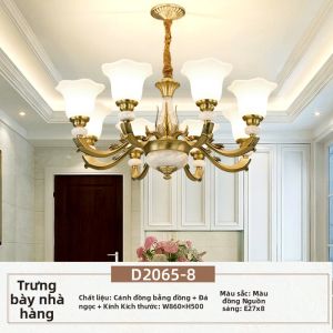 GELAIYA | Đèn Chùm Đồng Nguyên Chất Nghệ Thuật