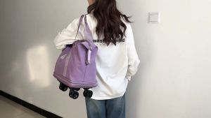 กระเป๋าลากพับได้สำหรับขึ้นเครื่อง - ขนาด 24 นิ้ว วัสดุกันน้ำเบาๆ ผ่านมาตรฐานสายการบินทุกแห่ง OU0026