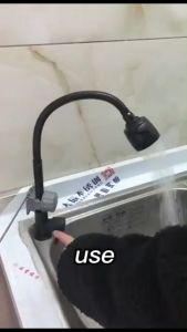 High Quality ABS Polymer materials Kitchen Faucet 360° Rotate Flexible water SUS304 Stainless Steel Wall mounted Faucet