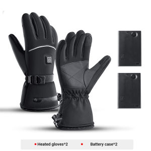 Heated Motorcycle Gloves Winter Warm Snowmobile Skiing Gloves Waterproof Touch Screen Rechargeable Heating Thermal Moto Guantes