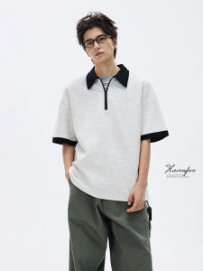 Áo Thun Polo Nam Tay Ngắn Phong Cách Mỹ Dáng Rộng Thời Trang Mùa Hè Thường Ngày Chất Liệu Cotton Polyester Hợp Thời Trang