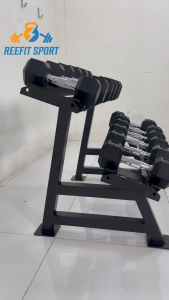 Tạ Tay Lục Giác Bọc Cao Su 1kg Reefit - Thiết Kế Lục GiácChống Lăn Chuẩn Phòng Gym  ( 1 cục )