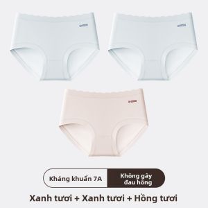 Quần lót nữ MiiOW vải cotton cạp vừa kháng khuẩn thoáng khí không lộ viền - Mùa hè 2025