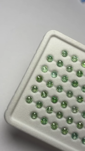 Primary Colour 4mm Cubic Zirconia Stone Loose Light Green Round Flame Star Cut CZ Synthetic Gems For DIY Jewelry