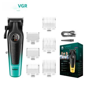 VGR | Máy Cắt Tóc Không Dây Chuyên Nghiệp VGR V-196 Máy Cắt Tóc Điện Có Màn Hình LED Dành Cho Nam Giới Với Lưỡi Dao DLC Và 3-4 Vòi Phun