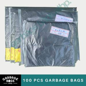 Trash Bags / Garbage Bags 100 pcs (Black Colored and Clear) - Good Quality and More Affordable than Supermarkets