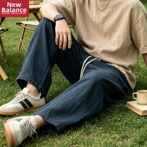NEW BOLUNE | Elegant and Comfortable Linen Tencel Leisure Pants Men Summer Lightweight Loose Straight Trousers