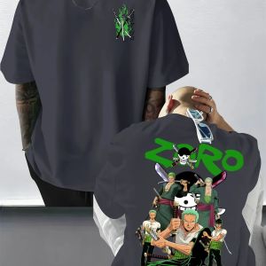Bandai | Mens Summer Casual Printed T-Shirt - One Piece Zoro All Forms Collection T-Shirt