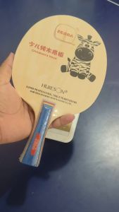 Huieson Kids Table Tennis Blade Cartoon Zebra 5 Ply Pure Wood Ping Pong Paddle Narrow Thin Handle Table Tennis Accessories