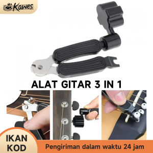 Penggulung Senar 3in1 Alat Gitar Pemotong Gitar Gunting Penarik Pin Jembatan Penggulung Pasak untuk Gitar