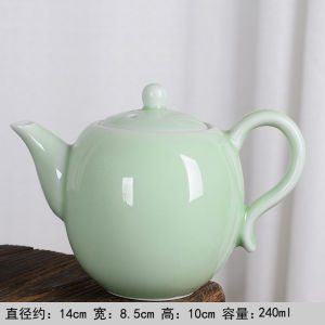 Large Size Ceramic Tea Set Accessories Blue Porcelain Tea Bowl with Handle for Tea Ceremony And Tea Drinking