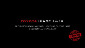 Toyota Hiace 14- LED Projection Head Lamp with Light Bar Driving Lamp Left & Right [One Pair]