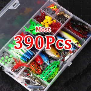 Fishing Lures Set Combo Soft Hard Crankbait VIB Minnow Poppers Metal Jig Spoon Tackle Box for Fresh/Deep Water Bass Pike Pesca