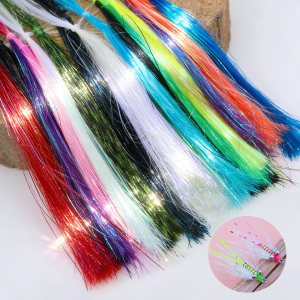 2packs 0.4mm Crystal Flat Tinsel Ice Wing Flashabou Tinsel Fly Tying Materials for Nymphs Jig Lure Minnow Streamer Fly