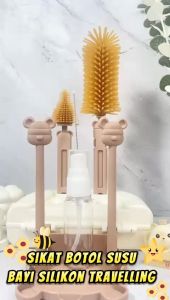 Momosee Set 6 IN 1 Sikat Botol Susu Bayi Sikat Botol Bayi Travelling Multifungsi Silikon PP XH052