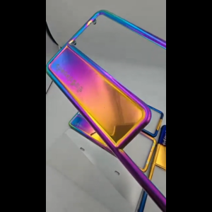 Bingkai Plat Lesen Nomor SNI Cover Plat Nomer Rainbow Blue Depan Belakang + Mika Premium Import