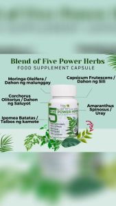 Blend Of Five Power Herbs Food Supplement Capsules First Vita Plus Natural Health Drink