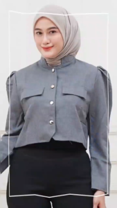 Sonia Blazer Crop Top - Blouse Crop Top Wanita Korean Style Terbaru