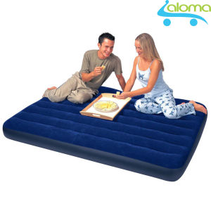 Đệm hơi cao su phủ nhung gấp gọn Intex tặng bơm điện cao cấp thư giãn êm ái chống đau lưng - Nệm cao su bơm hơi mát mùa hè ấm mùa đông có thể gấp gọn