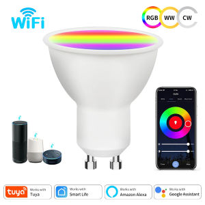 GU10 Tuya WiFi Smart Bulb 5W 7W 9W 220V 110V LED Lamp Light Bulbs Smart Life App Control Spotlights Works With Alexa Google Home