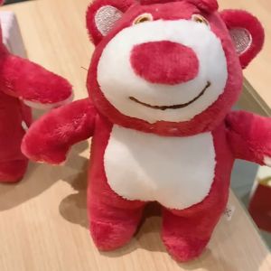 Móc khoá gấu dâu Lotso phụ kiện trang trí túi balo chìa khoáHàng đẹp to