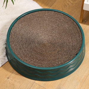 Cat litter cat scratching board wear-resistant cat claw board cat toy replaceable core corrugated round cat pot