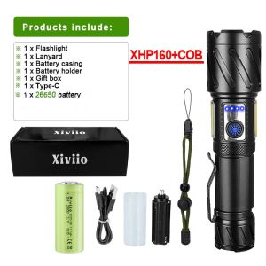 800000000LM Most Powerful LED Flashlights With Magnet Rechargeable Lamp Super Bright Lantern COB Light For Fishing Camping