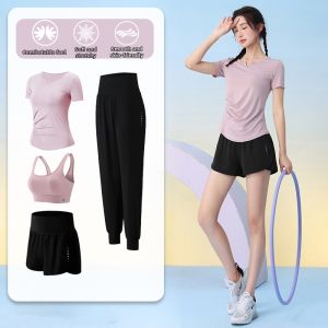 BAISILING | Slim Fit Quick Drying Short Sleeve Yoga Suit